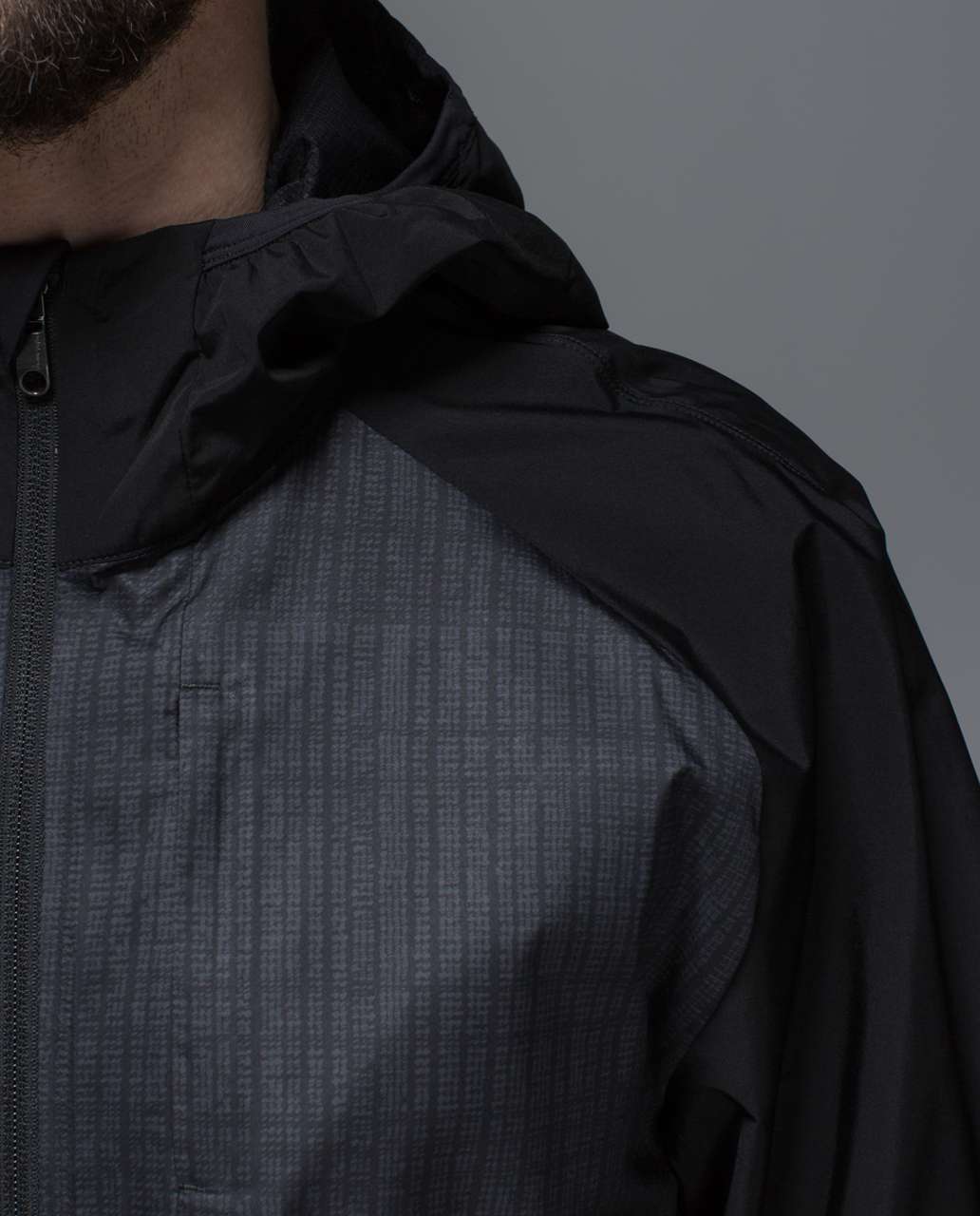 Lululemon Pack-It Jacket *Mesh - Ko Texture Deep Coal Black