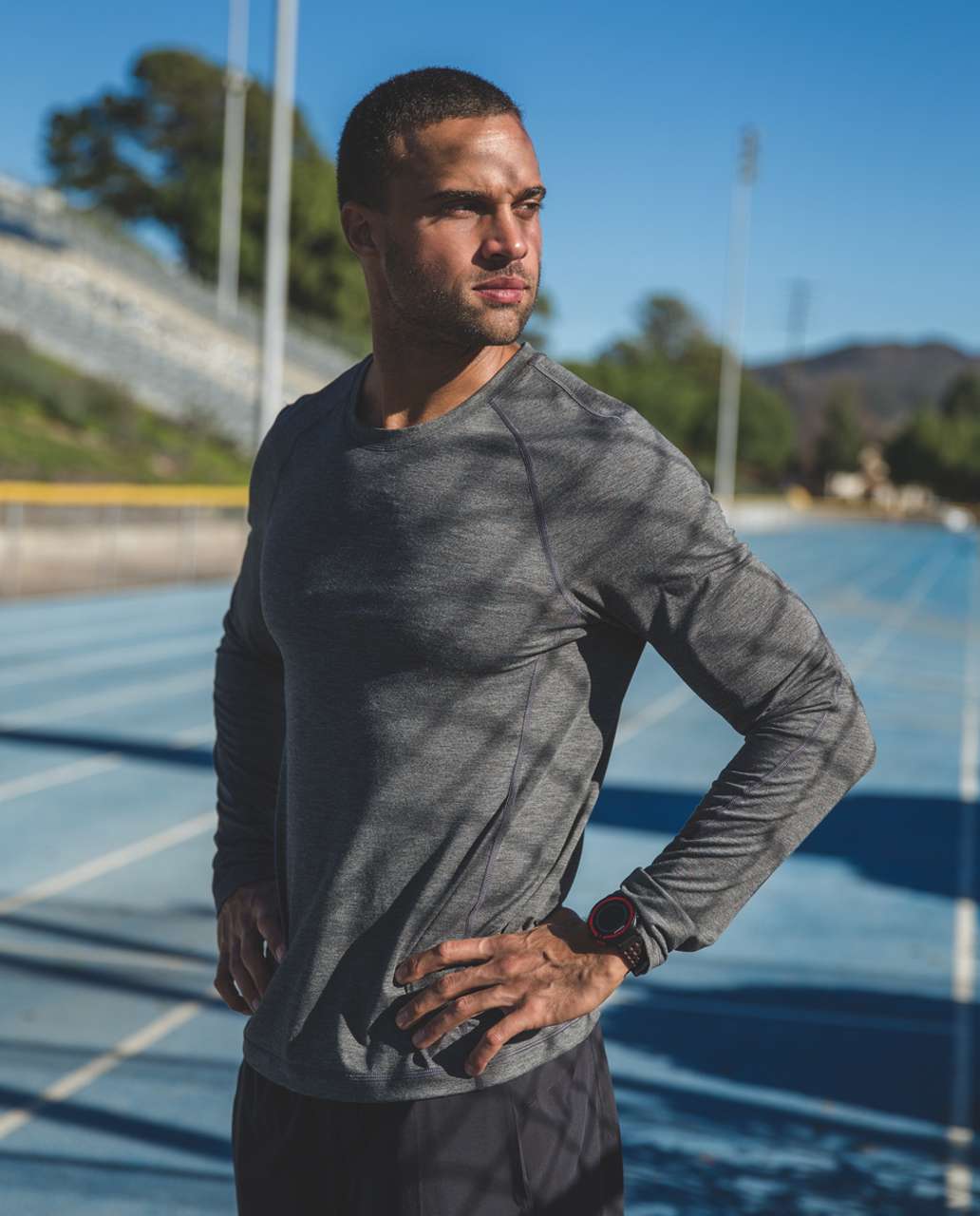 Lululemon Protean Long Sleeve - Heathered Black