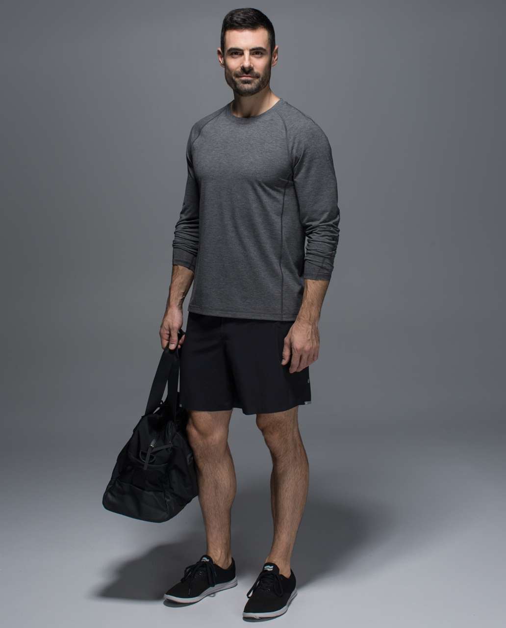 Lululemon Protean Long Sleeve - Heathered Black