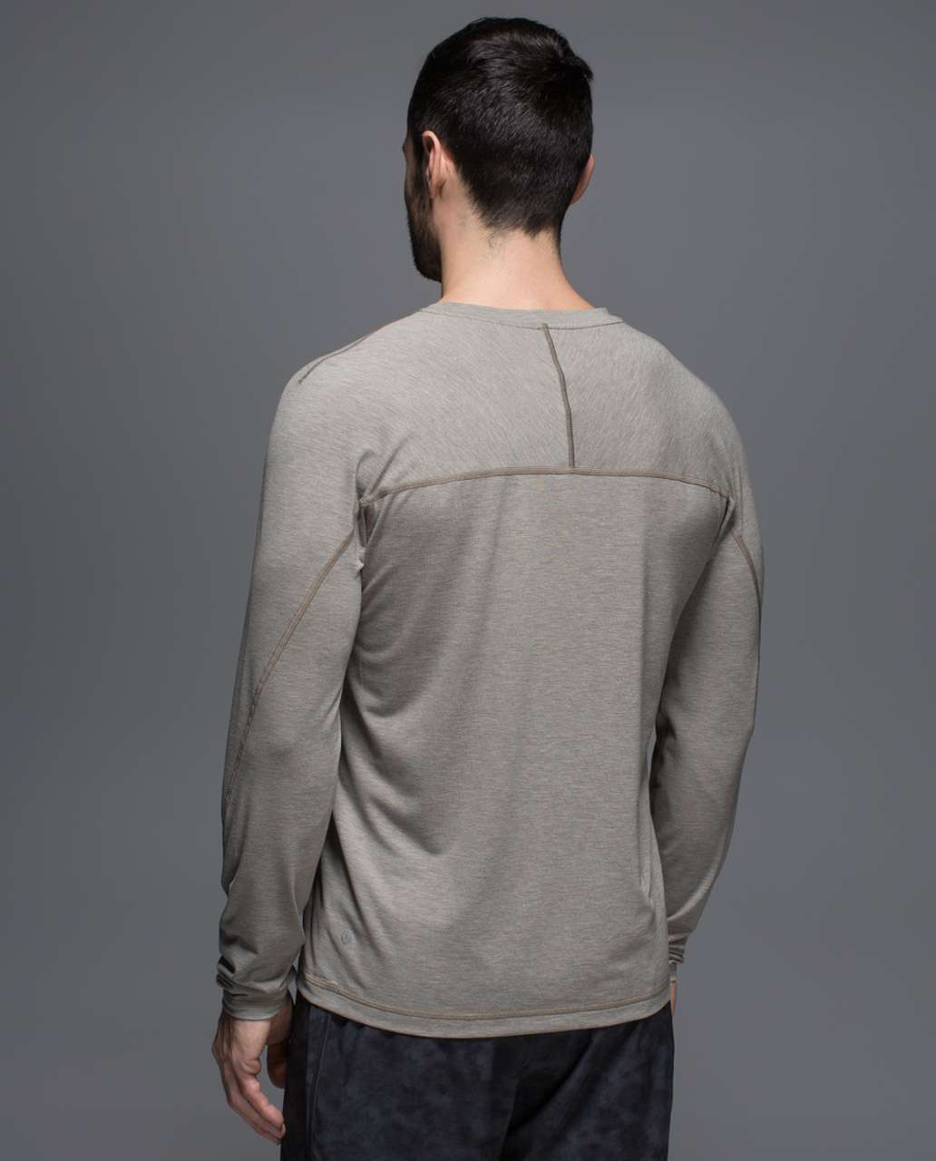 Lululemon Protean Long Sleeve - Heathered Soft Earth