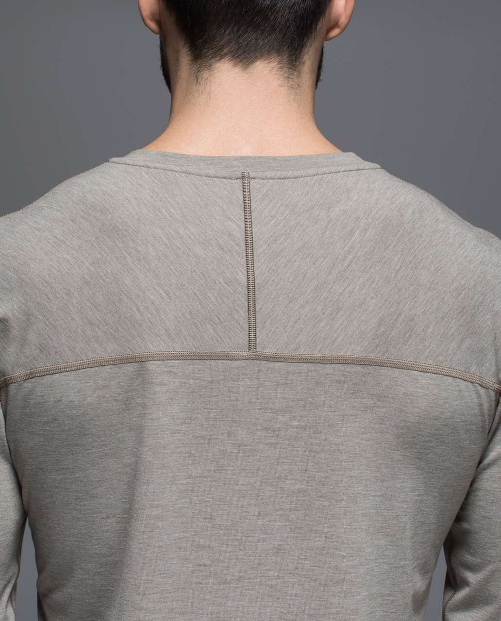 Lululemon Protean Long Sleeve - Heathered Soft Earth