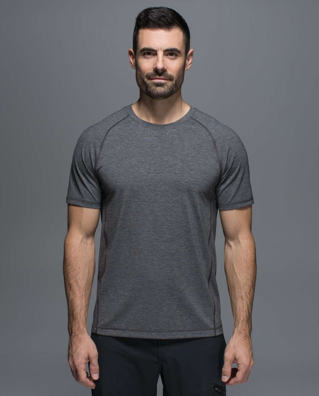 Lululemon Protean Short Sleeve - Heathered Black - lulu fanatics