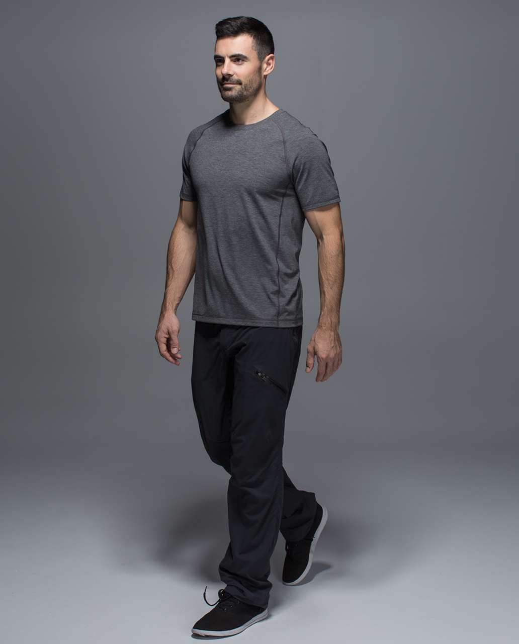 Lululemon Protean Short Sleeve - Heathered Black