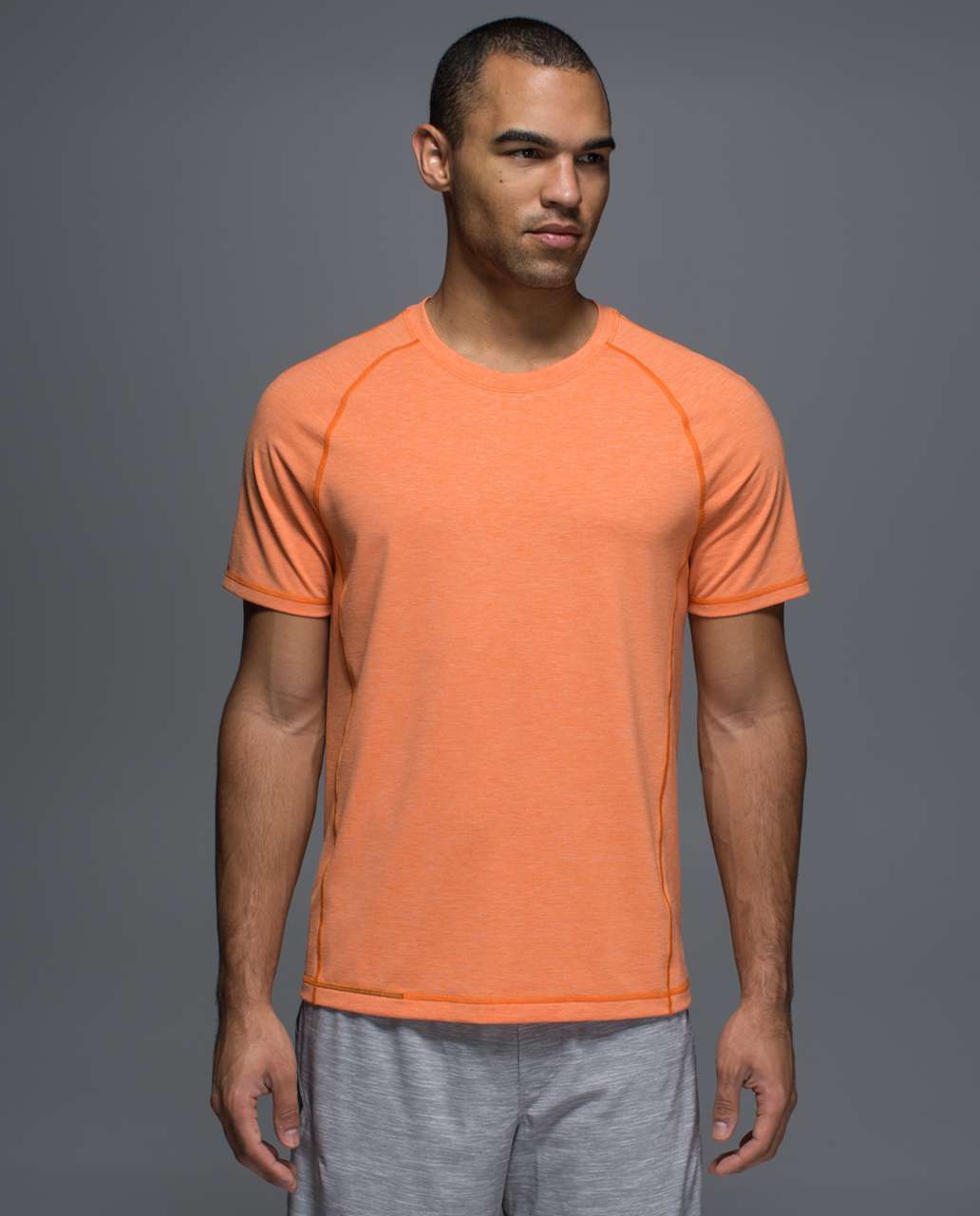 Lululemon Protean Short Sleeve - Heathered Orange Soda