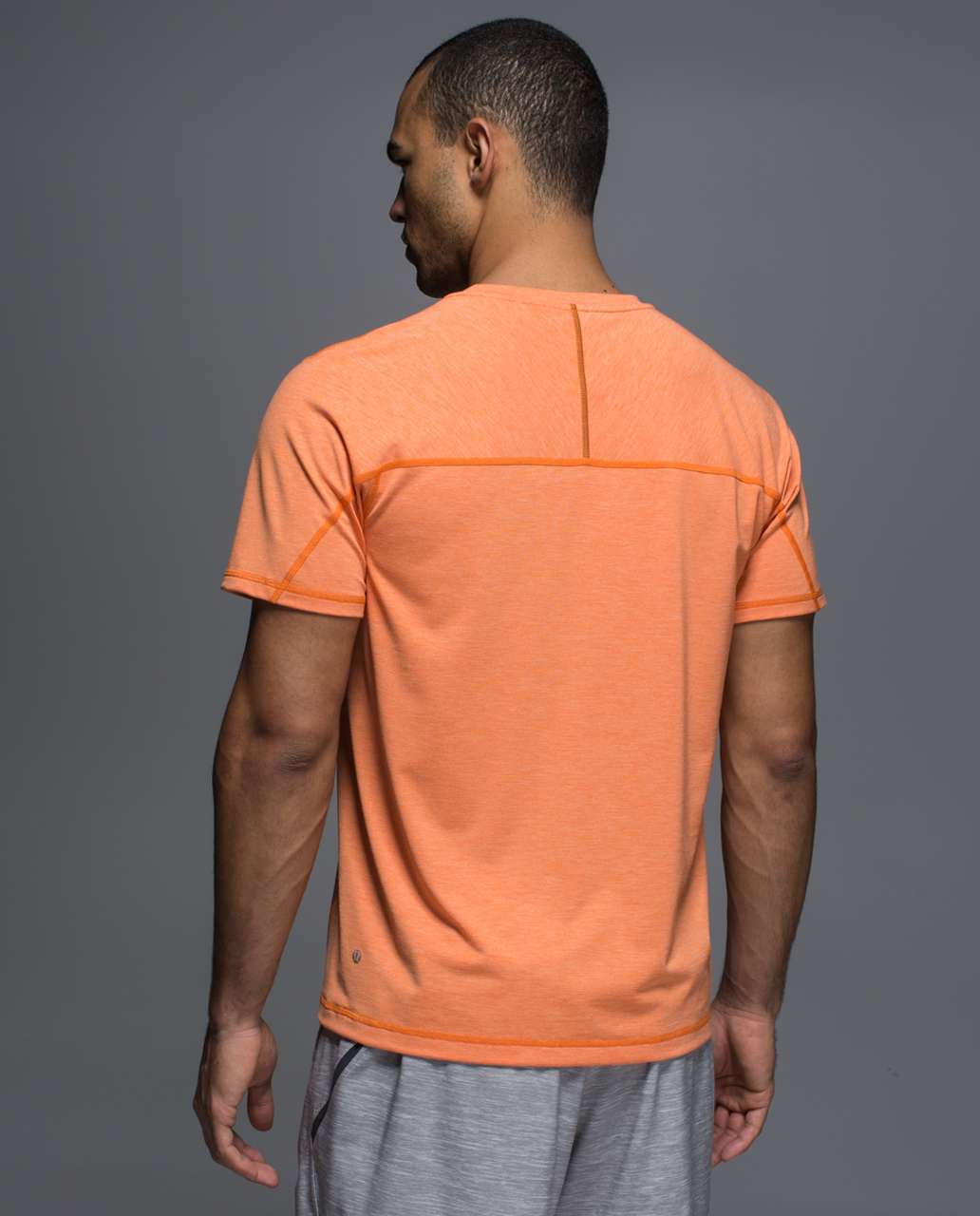 Lululemon Protean Short Sleeve - Heathered Orange Soda