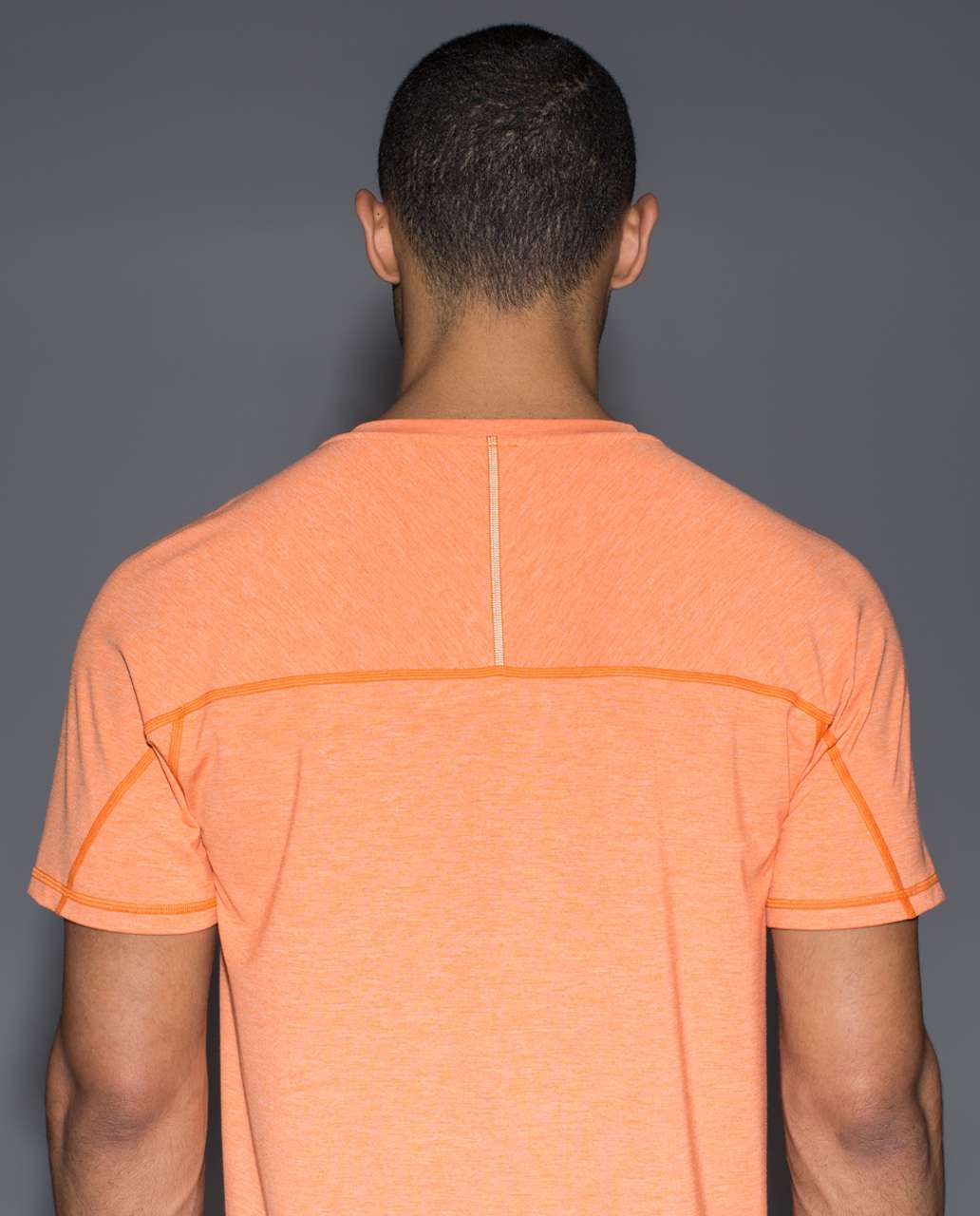 Lululemon Protean Short Sleeve - Heathered Orange Soda