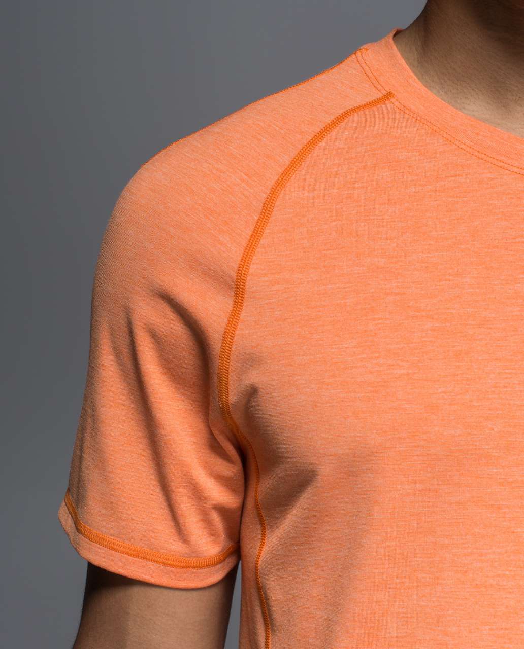 Lululemon Protean Short Sleeve - Heathered Orange Soda