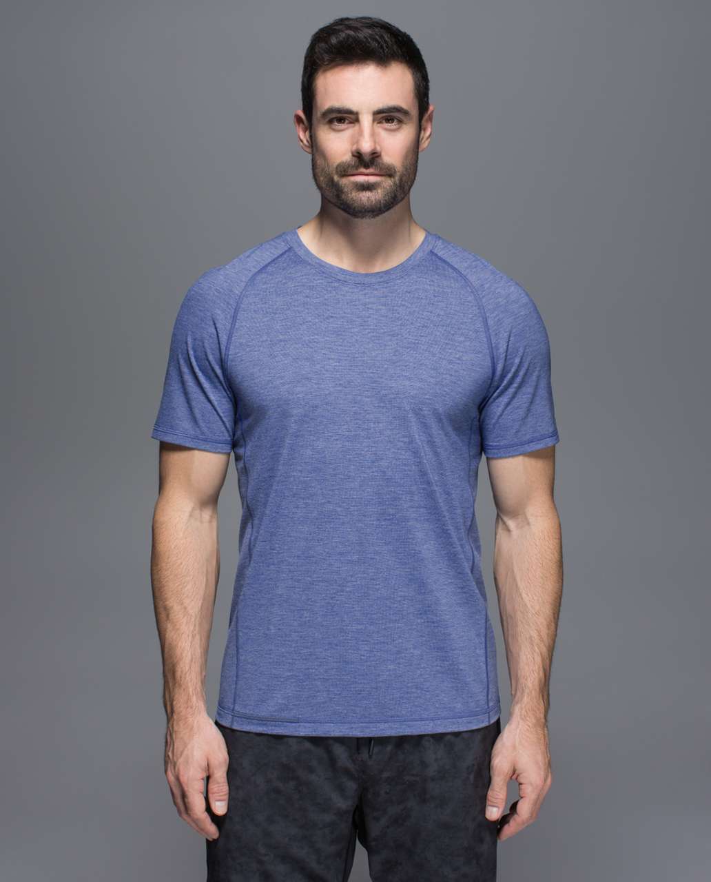 Lululemon Protean Short Sleeve - Heathered Harbor Blue