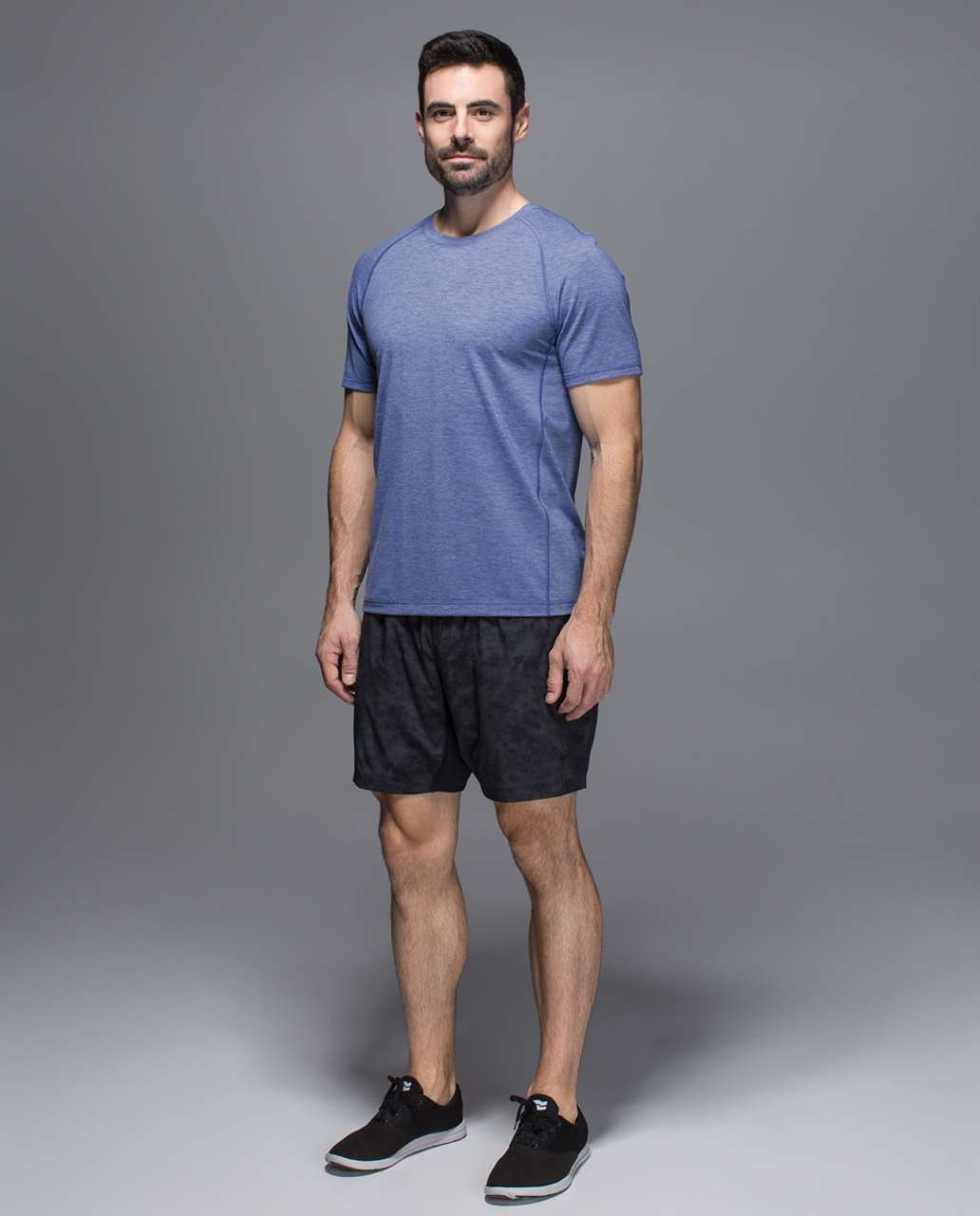 Lululemon Protean Short Sleeve - Heathered Harbor Blue