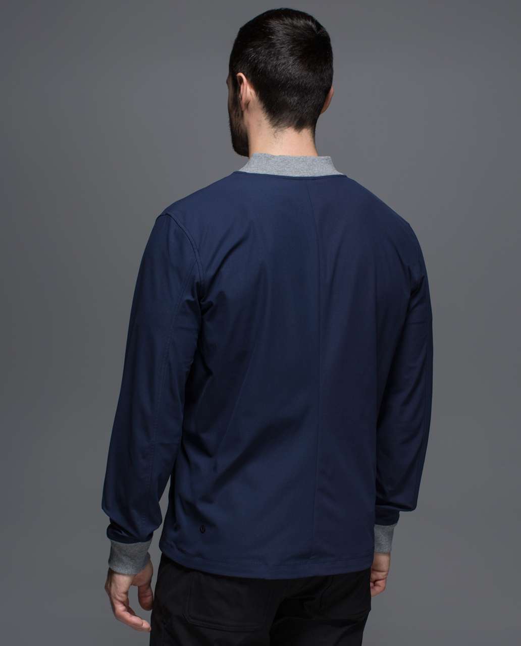 Lululemon Swipe Right Jacket - Deep Navy / Heathered Medium Grey - lulu  fanatics