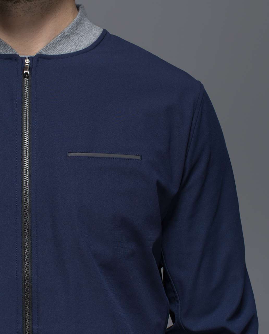 Lululemon Swipe Right Jacket - Deep Navy / Heathered Medium Grey