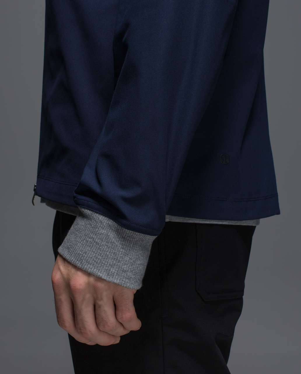 Lululemon Swipe Right Jacket - Deep Navy / Heathered Medium Grey - lulu  fanatics