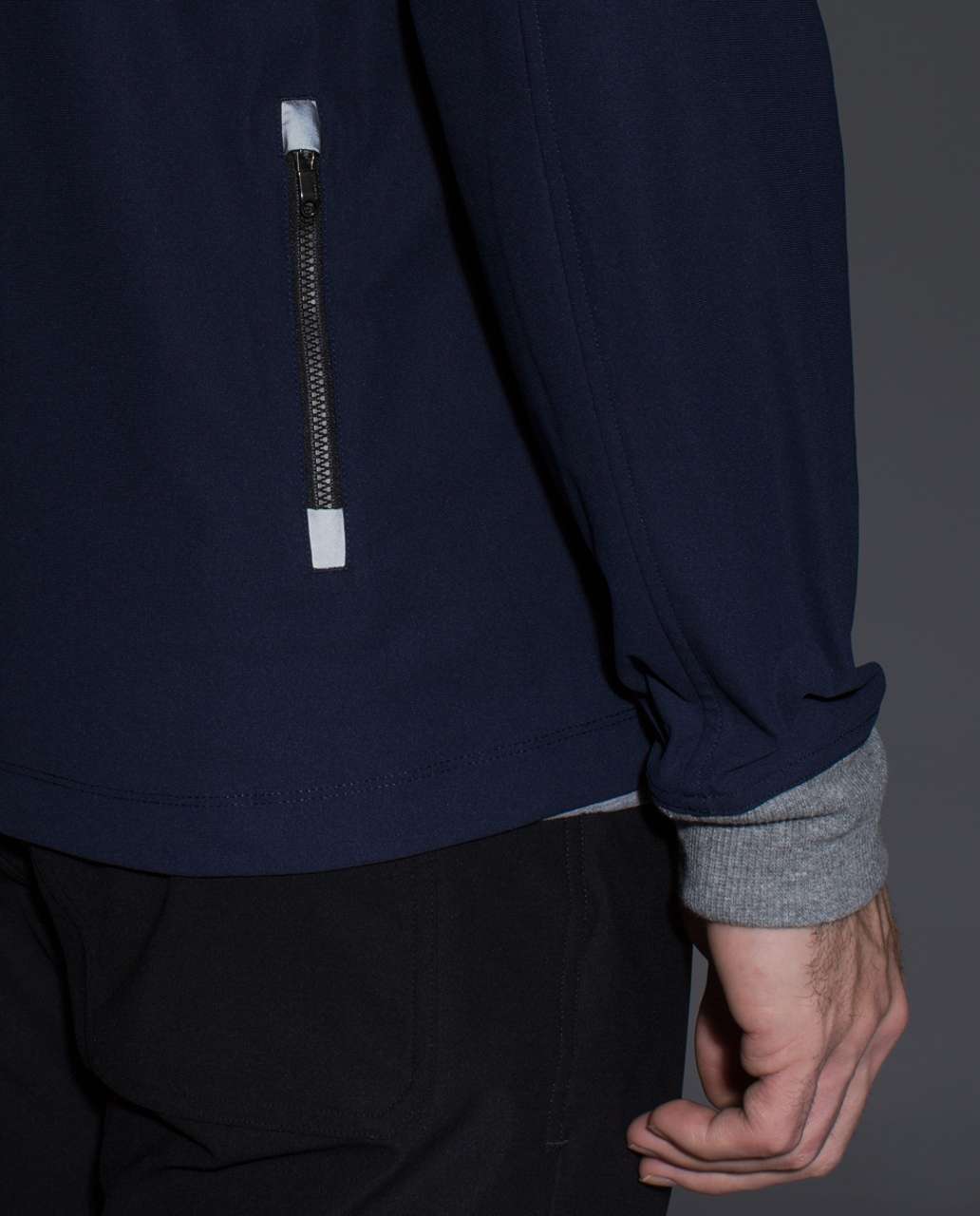 Lululemon Swipe Right Jacket - Deep Navy / Heathered Medium Grey