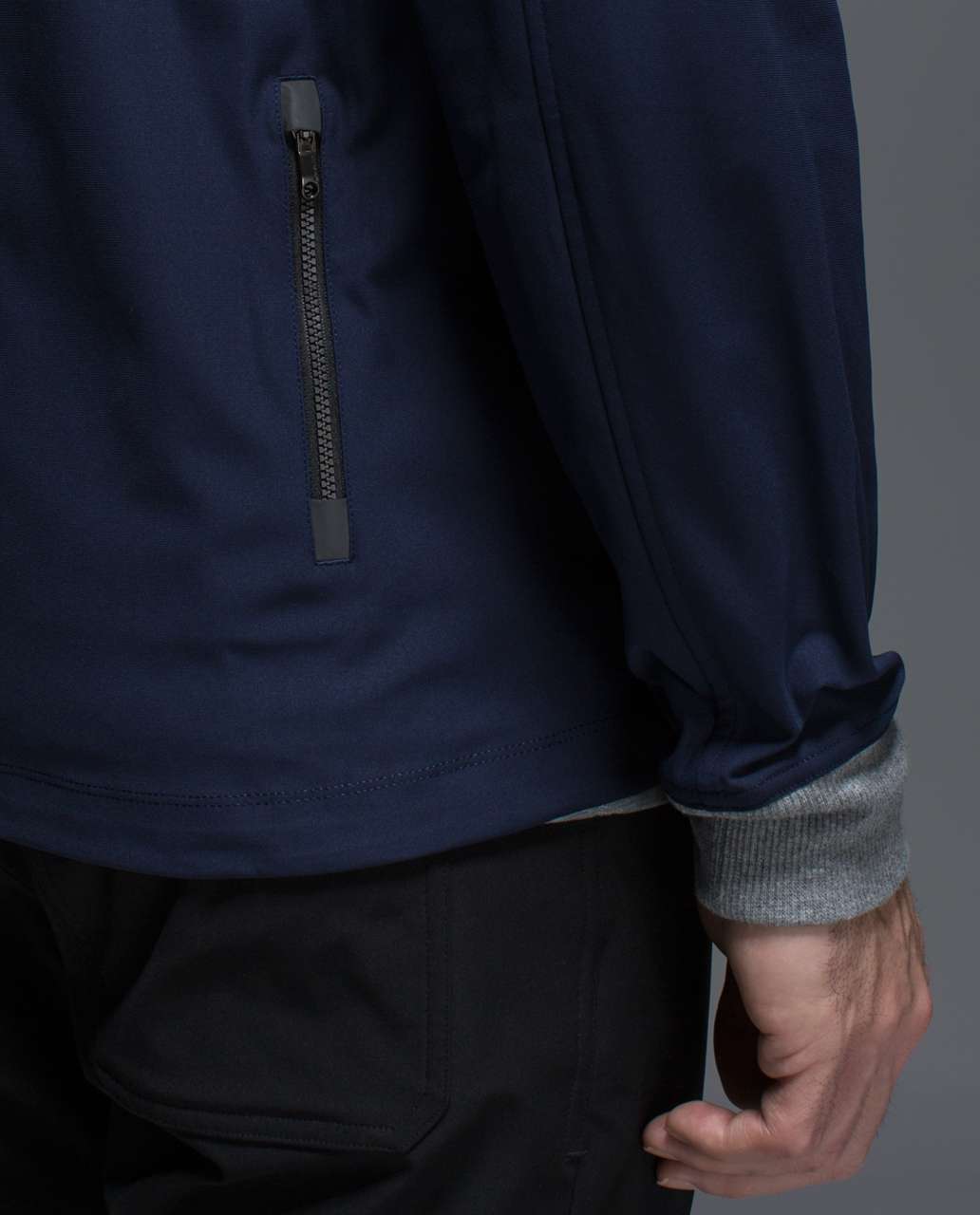 Lululemon Swipe Right Jacket - Deep Navy / Heathered Medium Grey