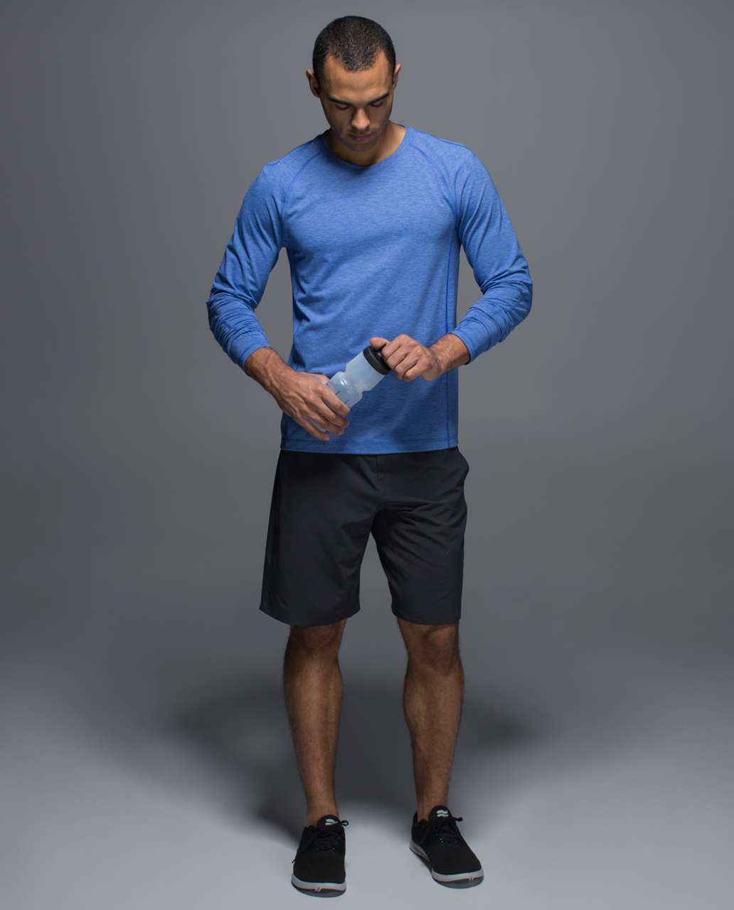 Lululemon Protean Long Sleeve - Heathered Harbor Blue