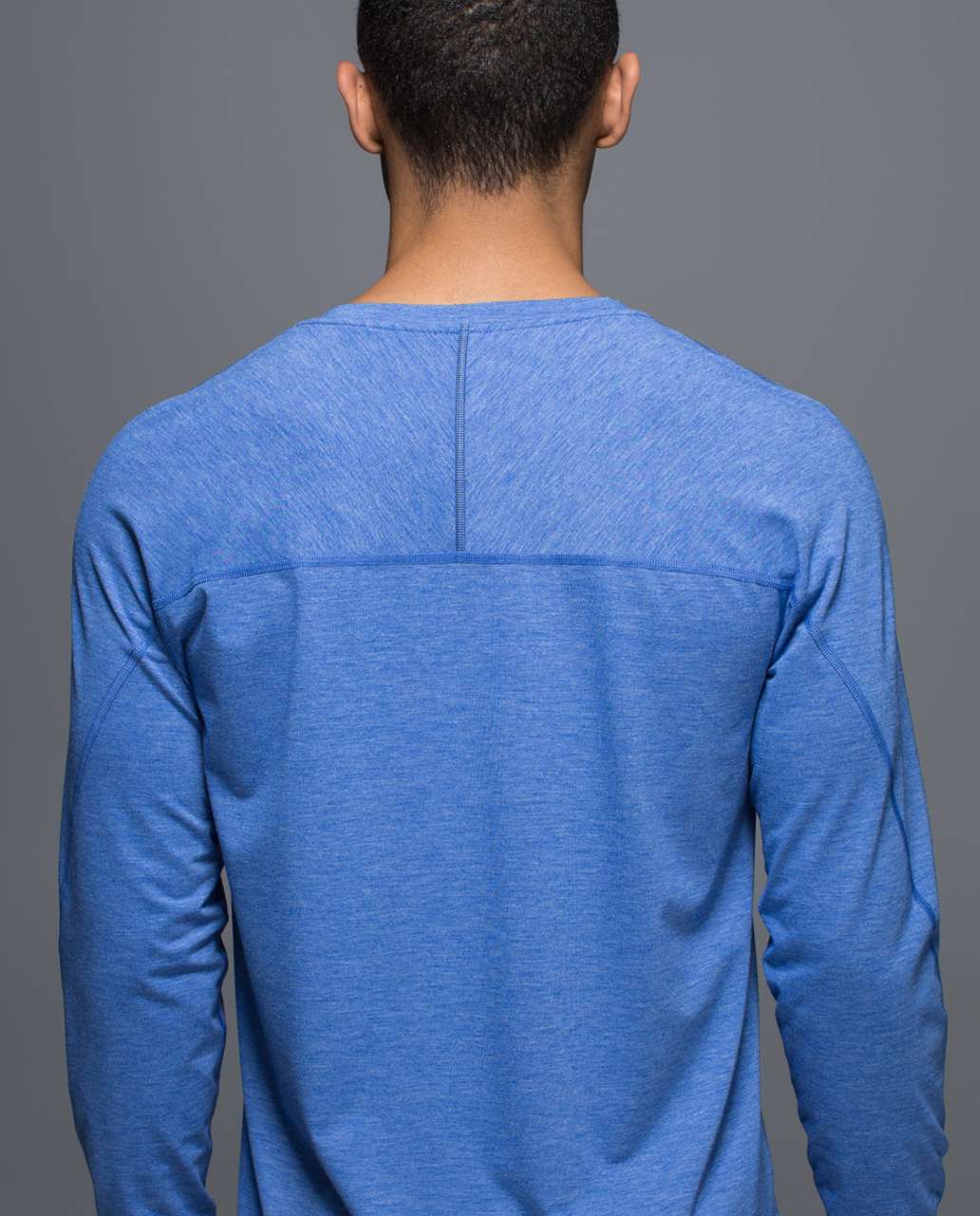 Lululemon Protean Long Sleeve - Heathered Harbor Blue