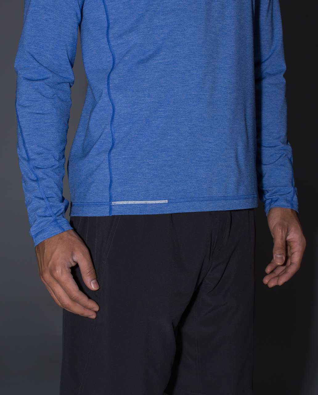 Lululemon Protean Long Sleeve - Heathered Harbor Blue