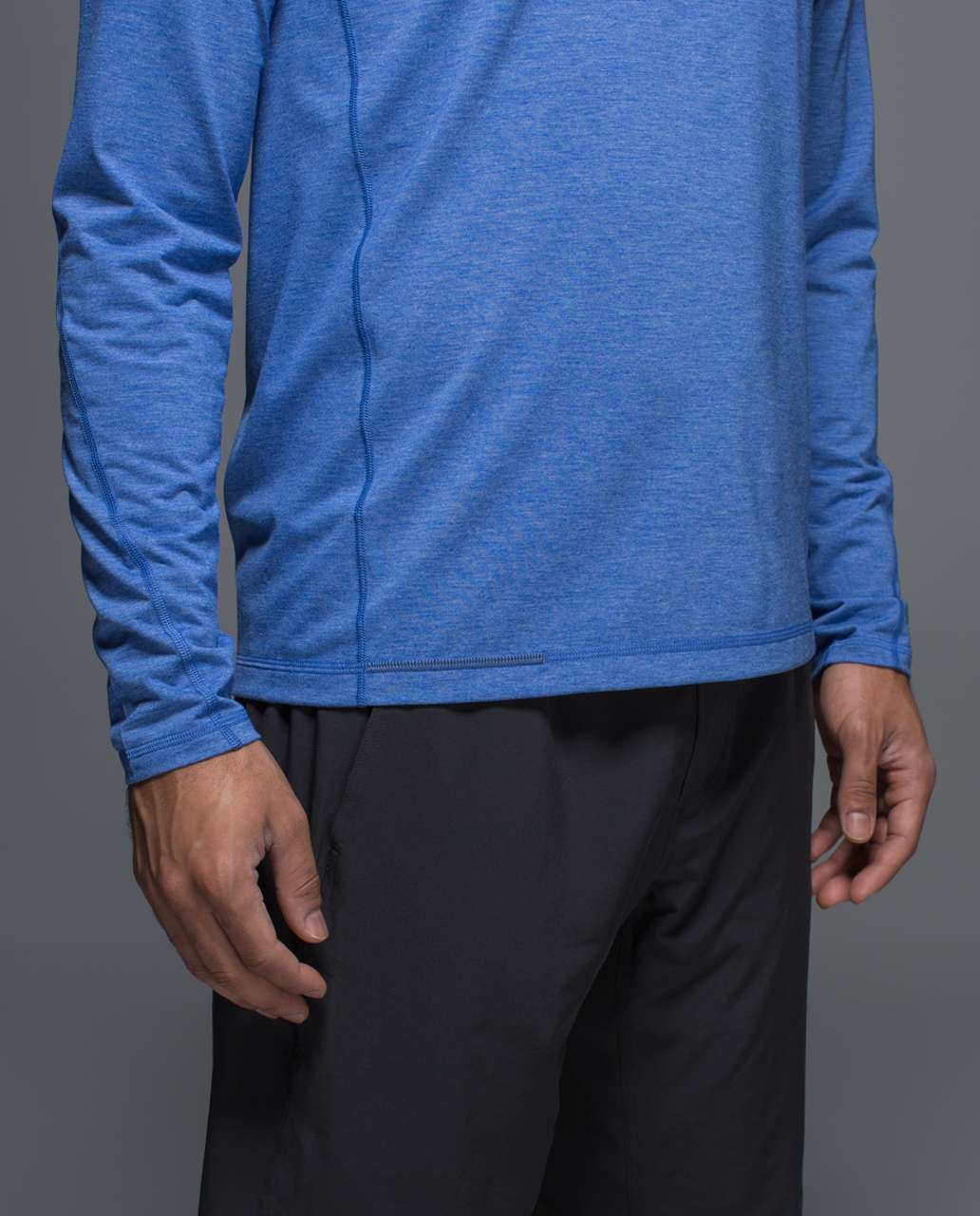 Lululemon Protean Long Sleeve - Heathered Harbor Blue