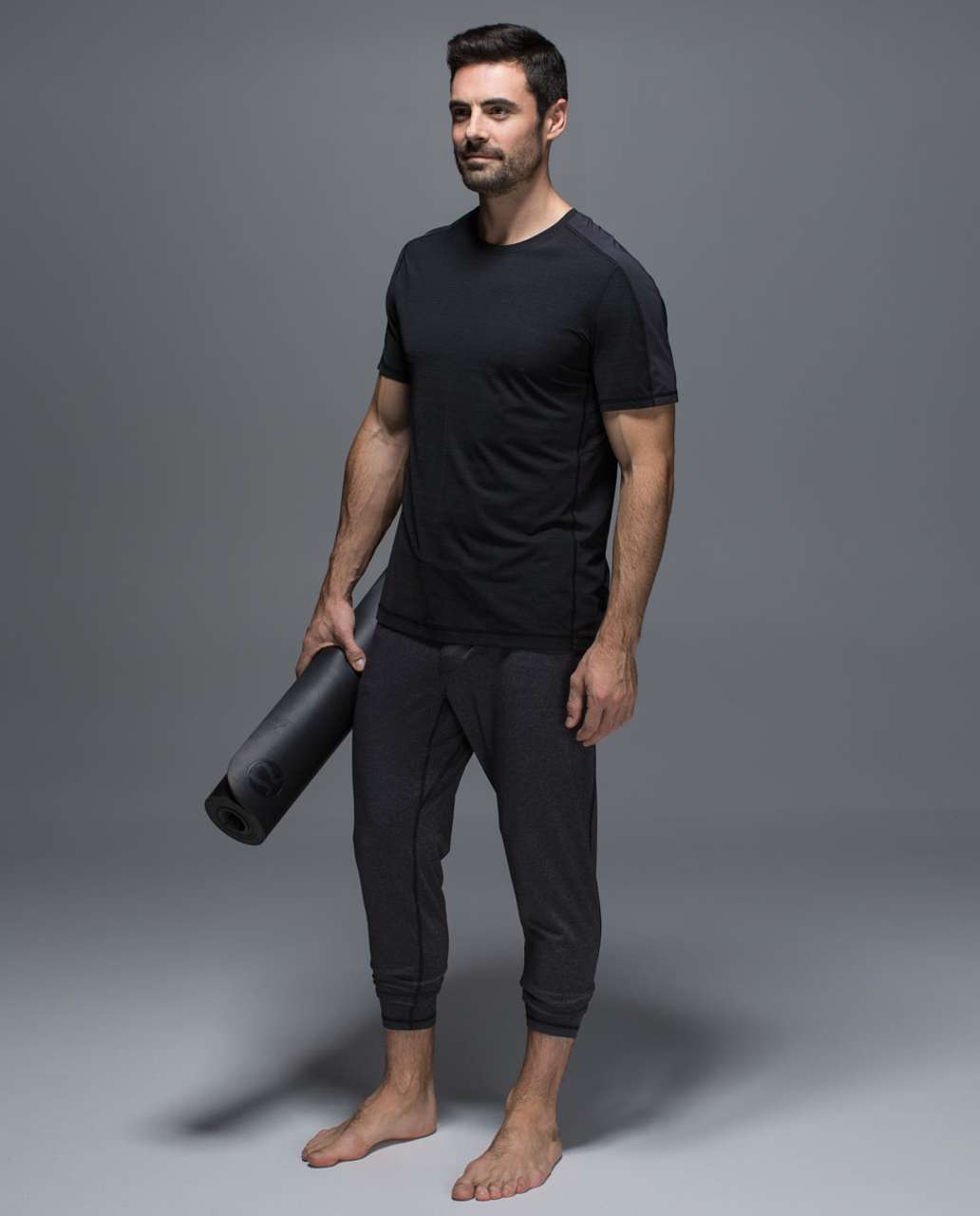 Lululemon On The Mat Pant - Heathered Black / Black