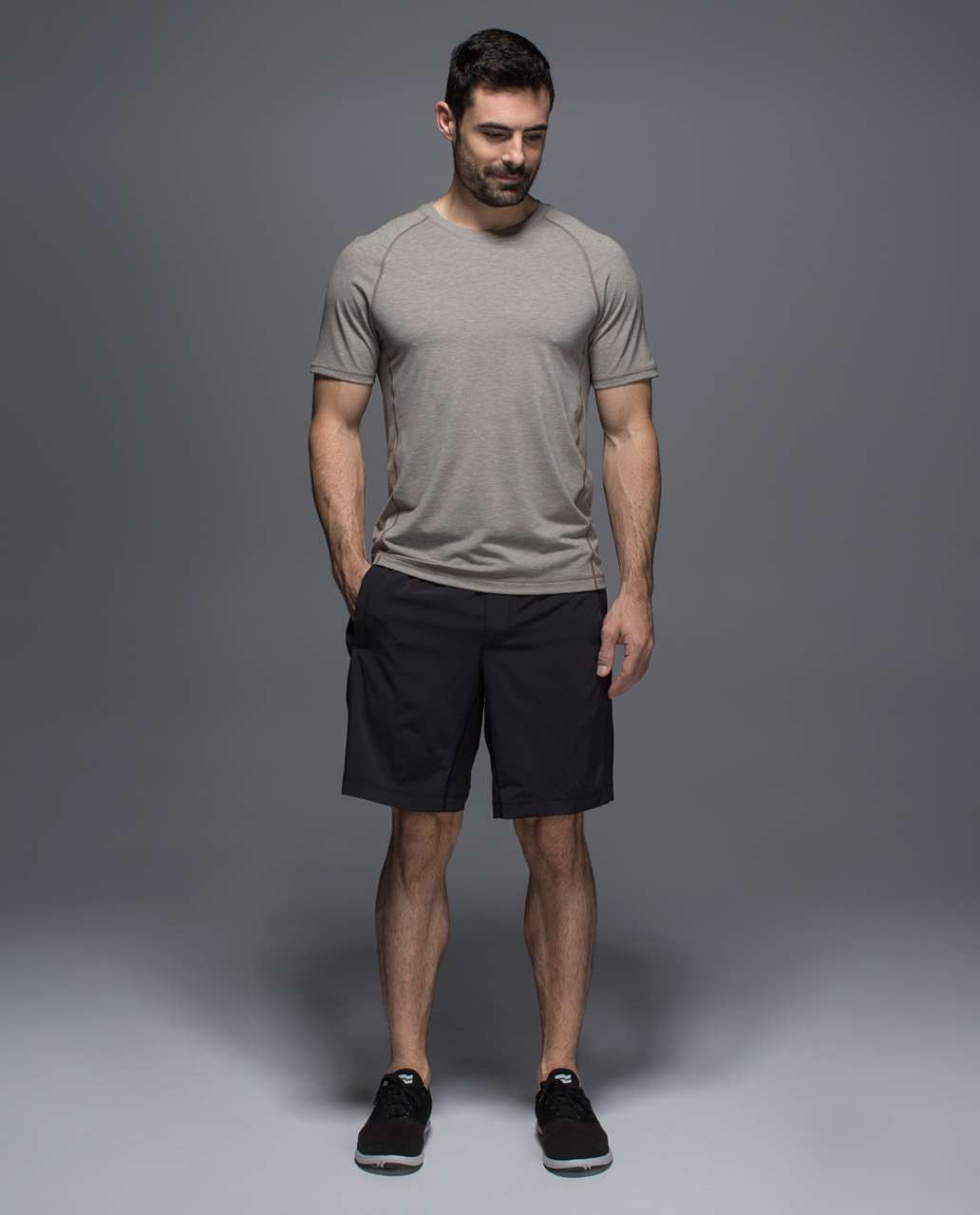 Lululemon Protean Short Sleeve - Heathered Soft Earth