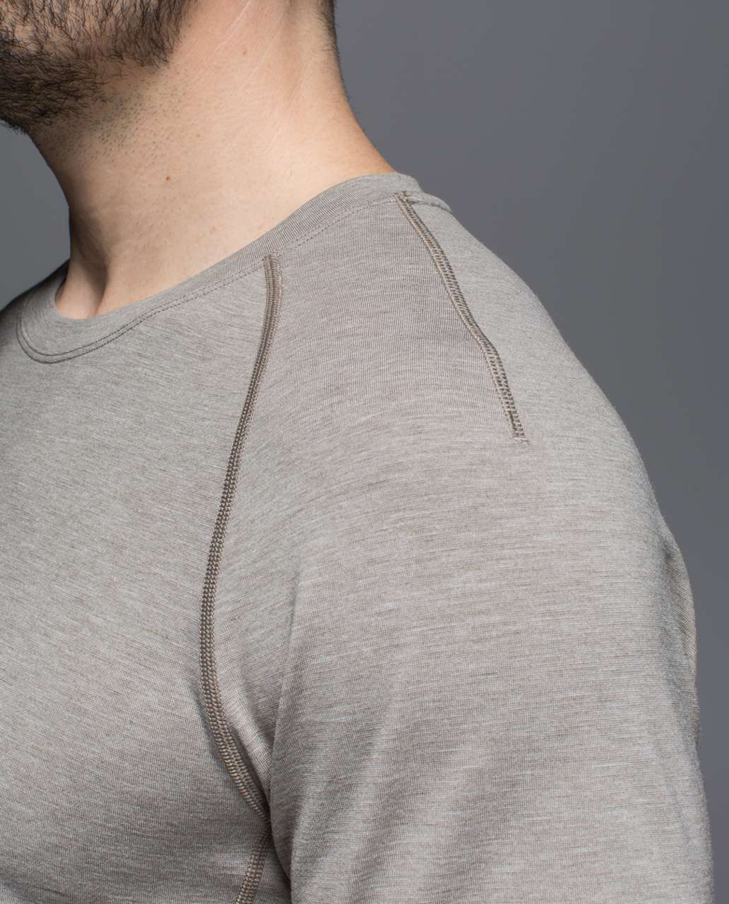 Lululemon Protean Short Sleeve - Heathered Soft Earth