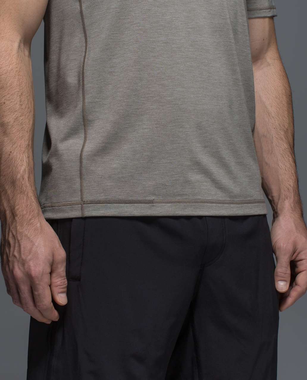 Lululemon Protean Short Sleeve - Heathered Soft Earth