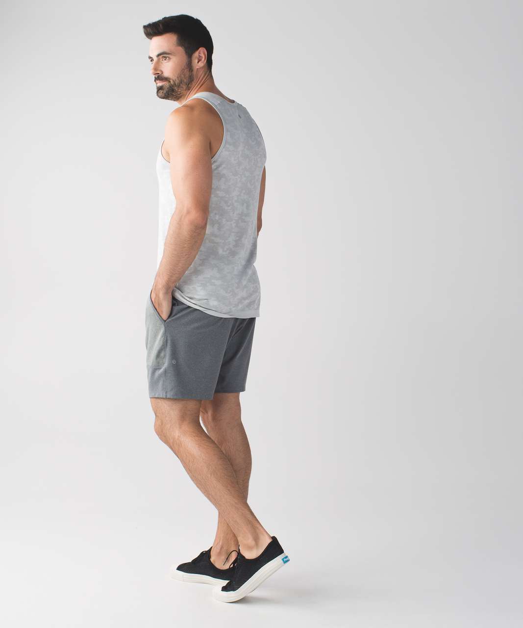 Lululemon Warrior Short - Heathered Slate - lulu fanatics