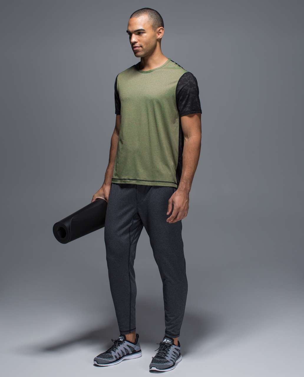 Lululemon Warrior I Short Sleeve - Heathered Tank Green