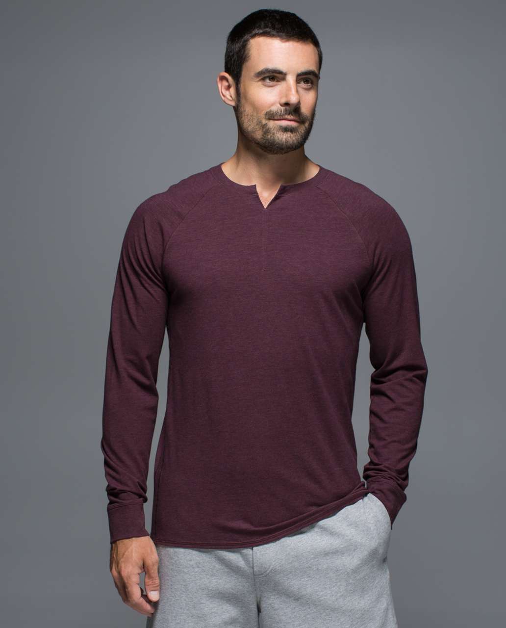 Lululemon Bodhi Long Sleeve - Heathered Bordeaux Drama