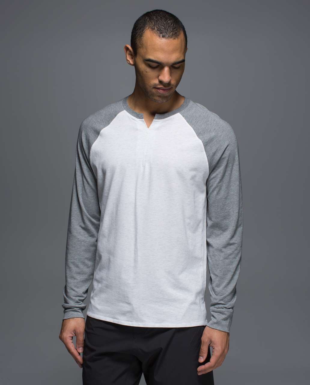 Lululemon Bodhi Long Sleeve - Heathered White / Heathered Medium Grey