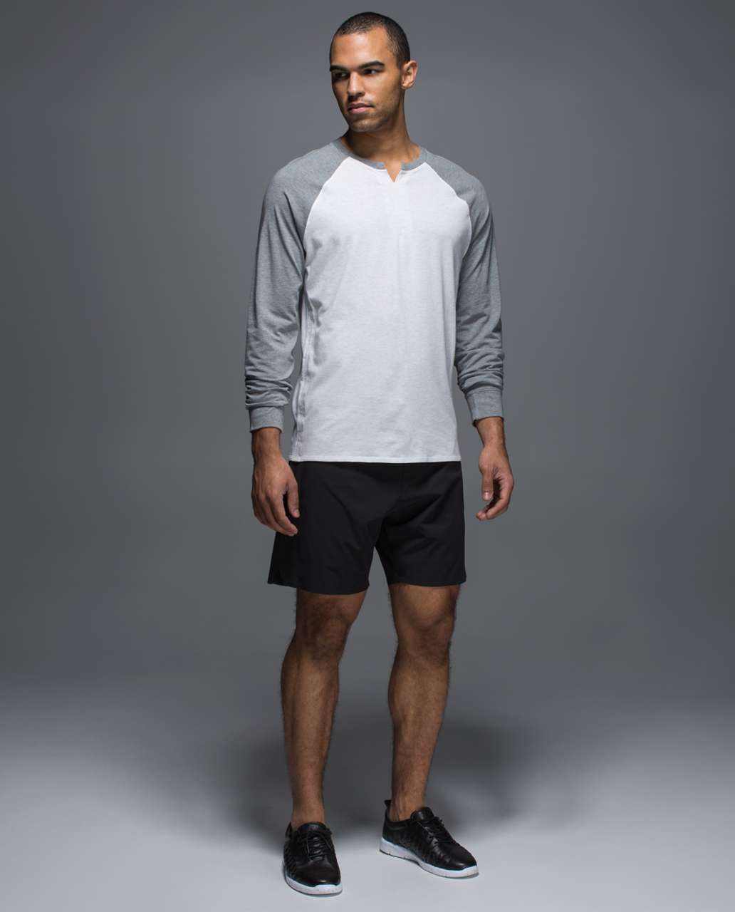 Lululemon Bodhi Long Sleeve - Heathered White / Heathered Medium Grey