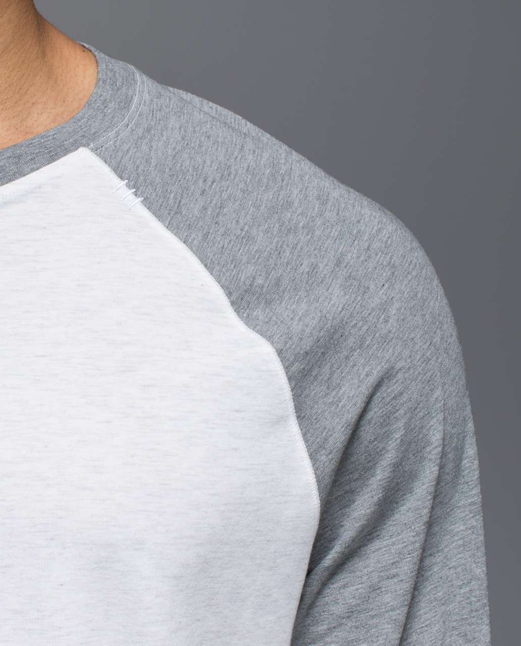 Lululemon Bodhi Long Sleeve - Heathered White / Heathered Medium Grey