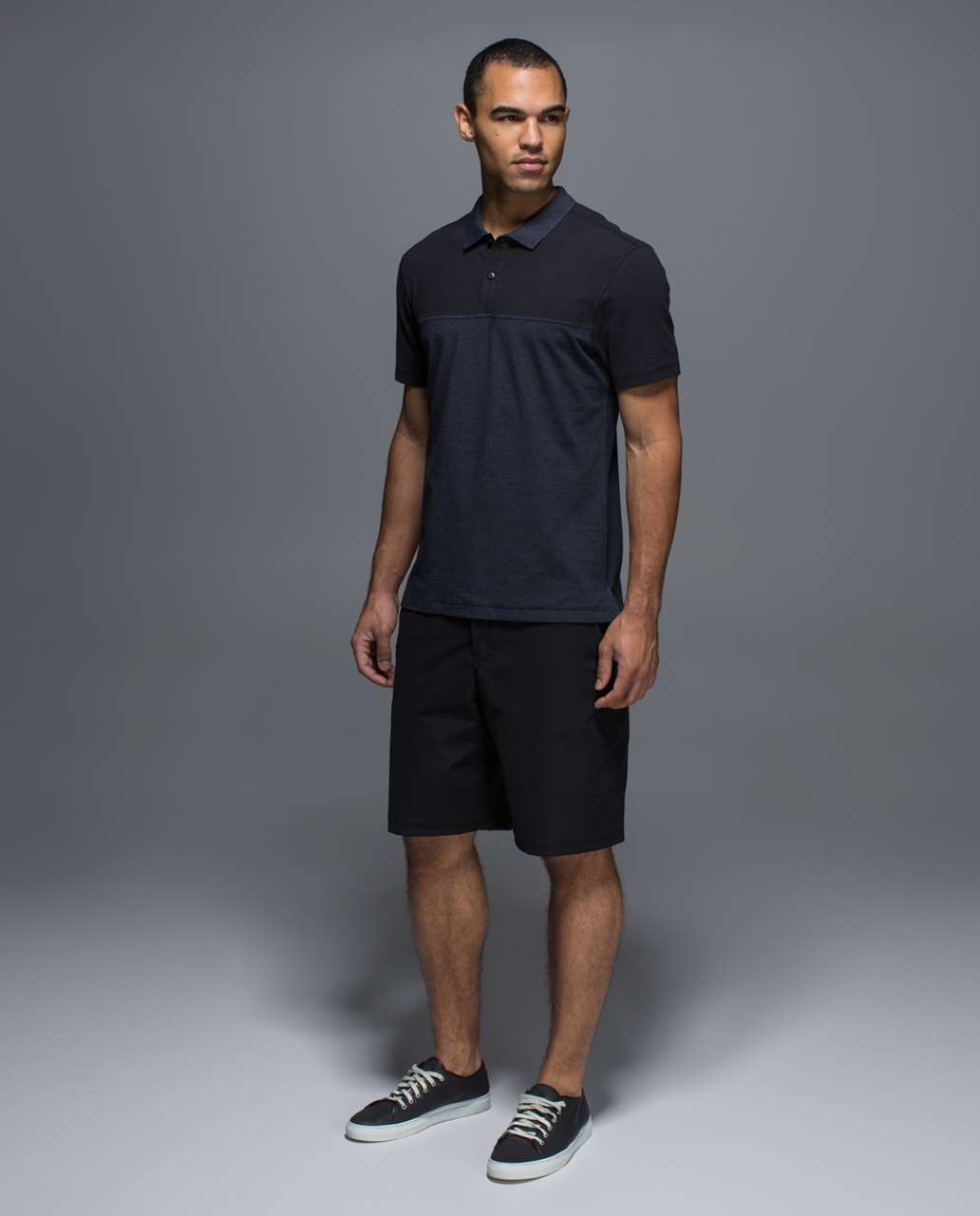 Lululemon Union Polo - Heathered Inkwell / Black