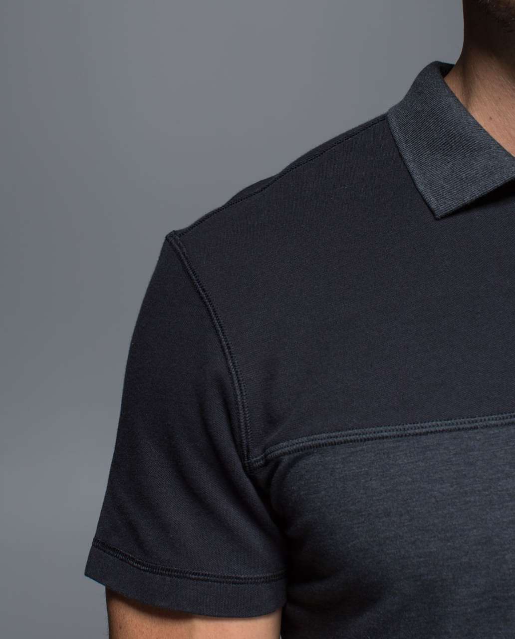 Lululemon Union Polo - Heathered Black / Black