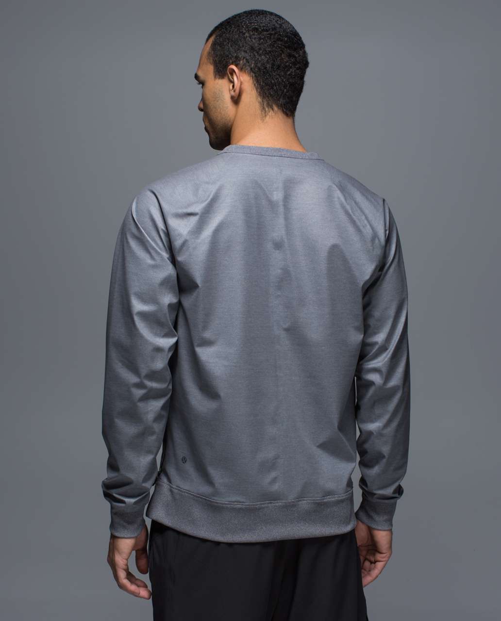 Lululemon Brut Long Sleeve - Heathered Slate / Black