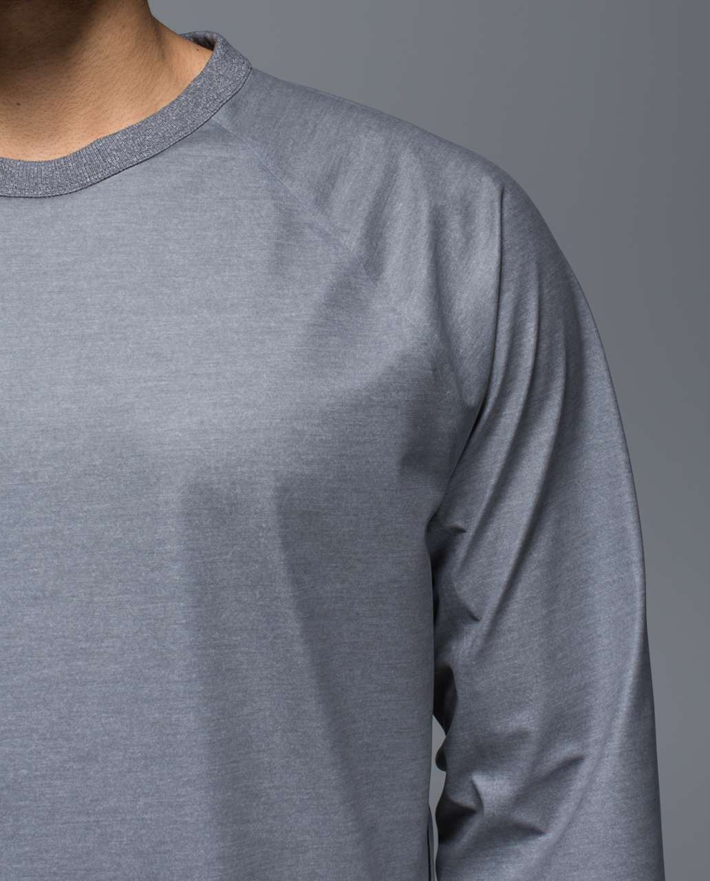 Lululemon Brut Long Sleeve - Heathered Slate / Black