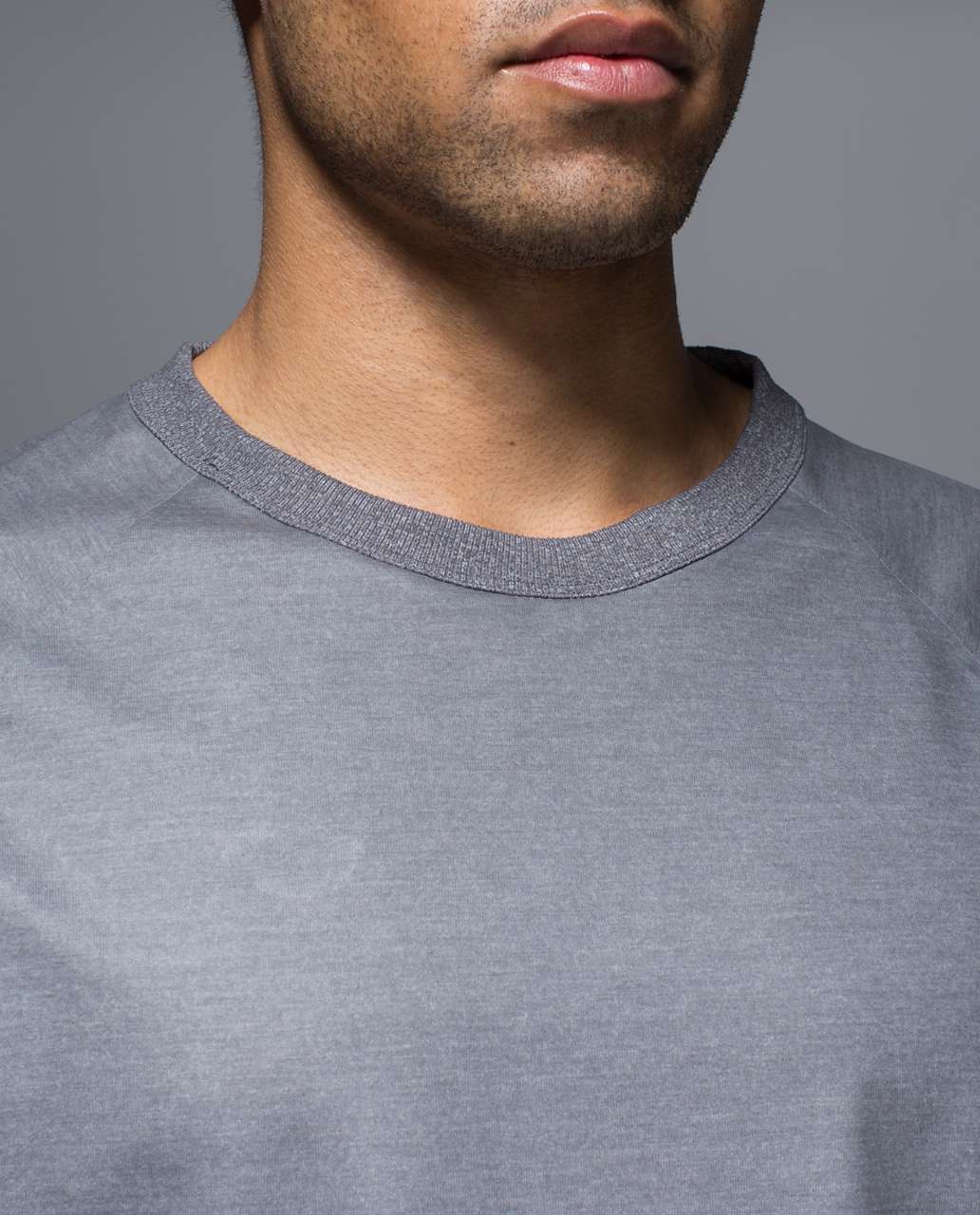 Lululemon Brut Long Sleeve - Heathered Slate / Black