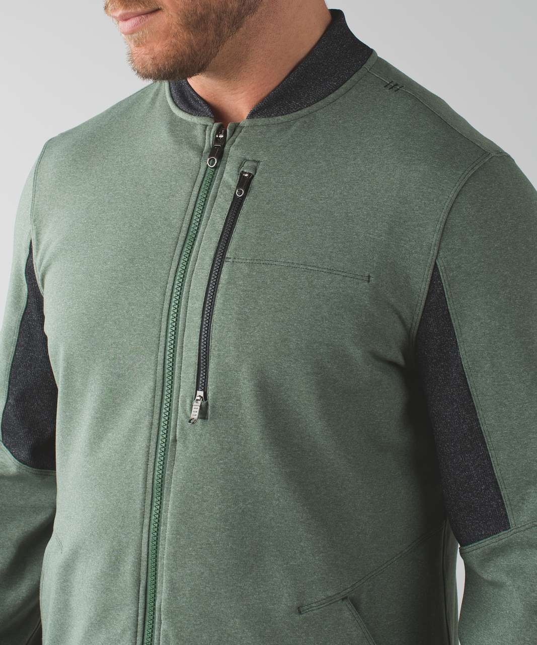 Lululemon Six Pack Jacket - Heathered Tank Green / Heathered Black