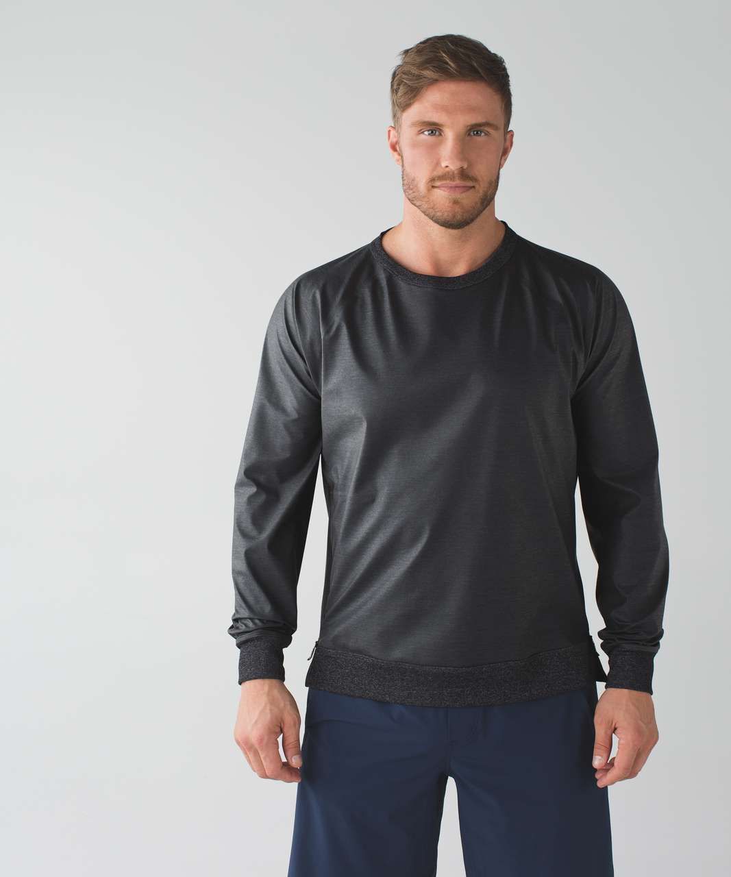 Lululemon Swiftly Tech Long Sleeve - Heathered Black - lulu fanatics