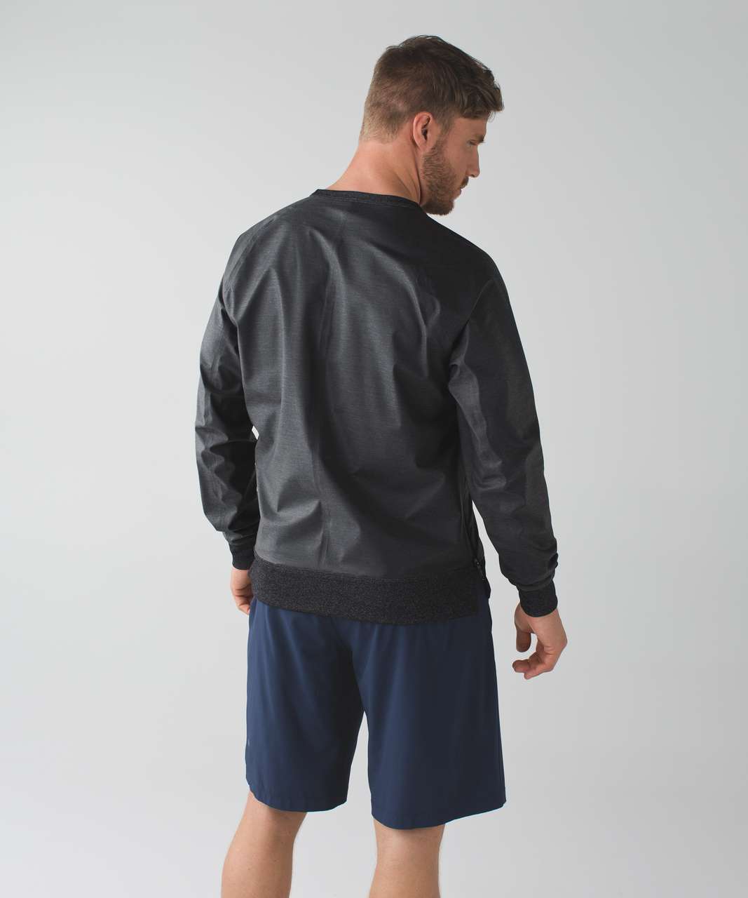 Lululemon Brut Long Sleeve - Heathered Black / Black