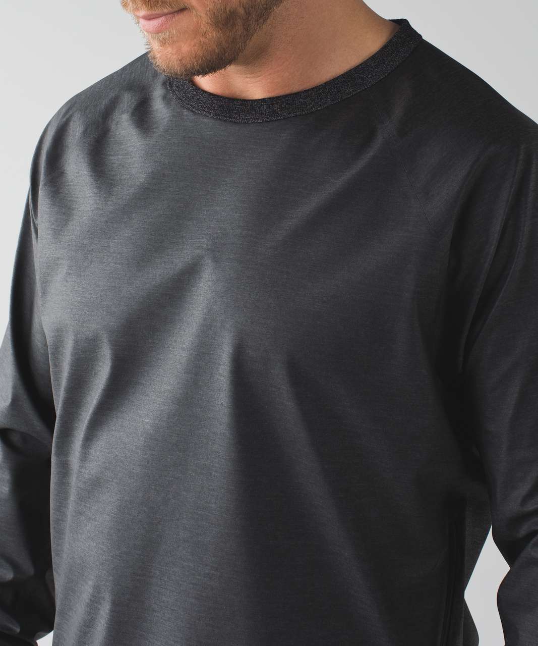 Lululemon Brut Long Sleeve - Heathered Black / Black