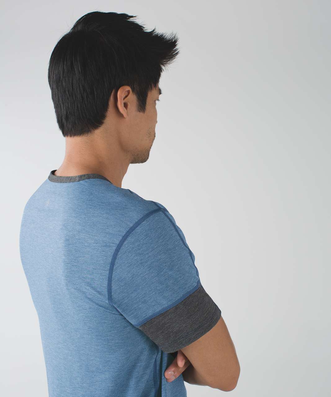 Lululemon Training Short Sleeve - Heathered Hawk Blue