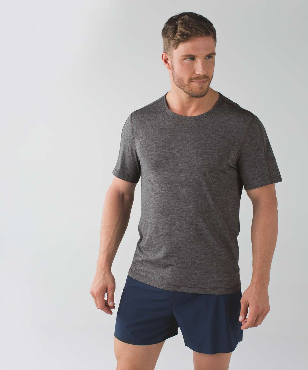 Lululemon Training Short Sleeve - Heathered Black