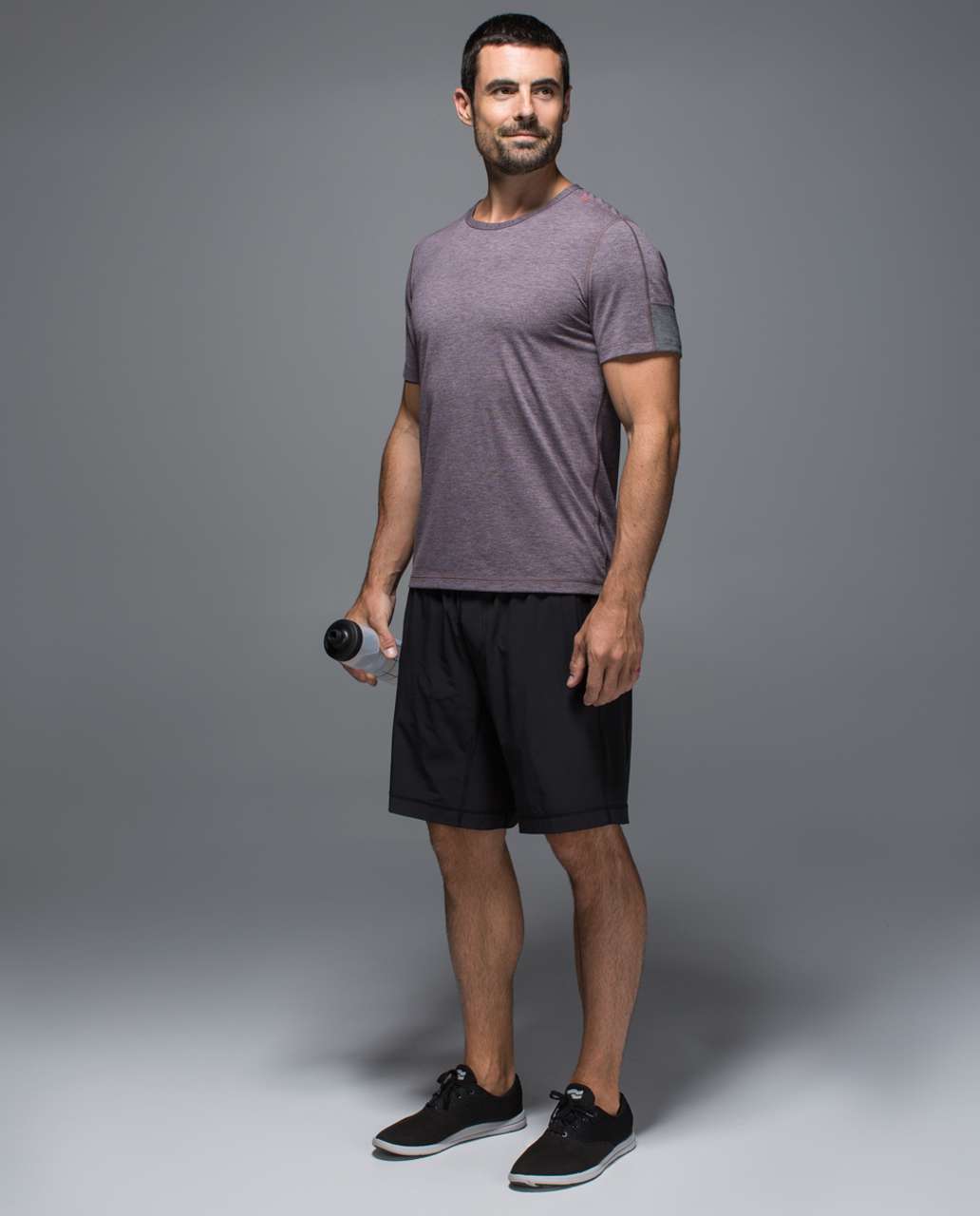 Lululemon Training Short Sleeve - Heathered Black Cherry