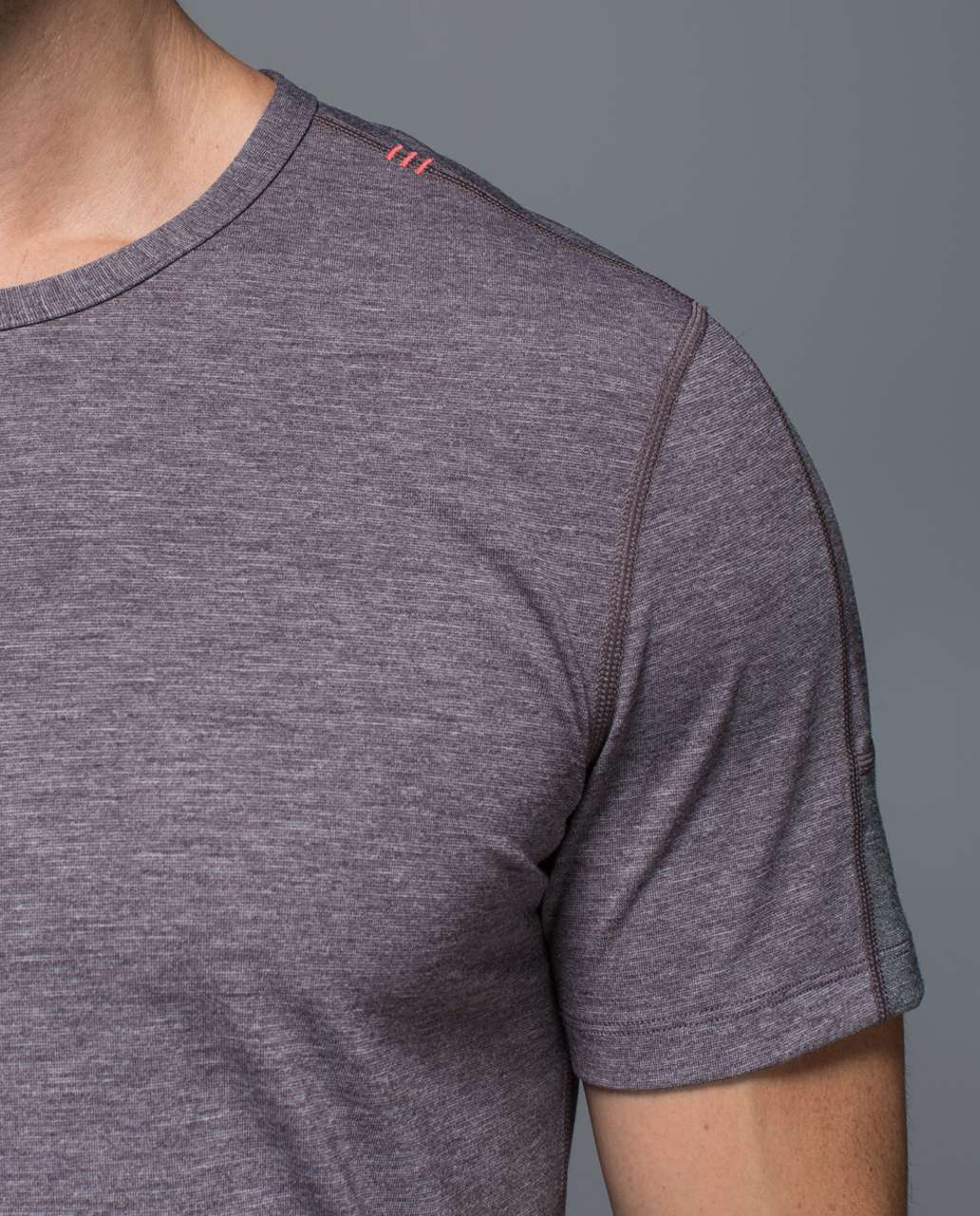 Lululemon Training Short Sleeve - Heathered Black Cherry