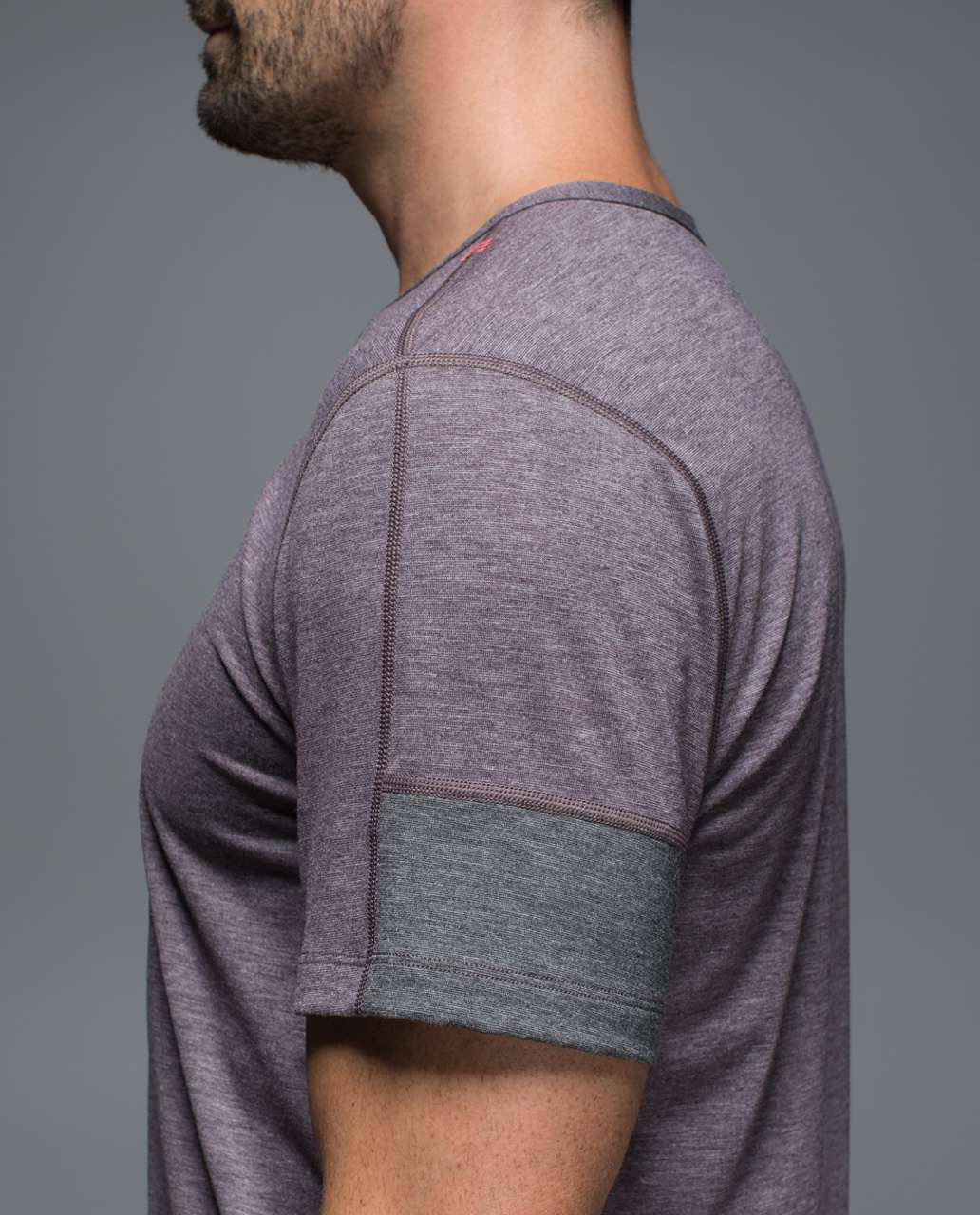 Lululemon Training Short Sleeve - Heathered Black Cherry