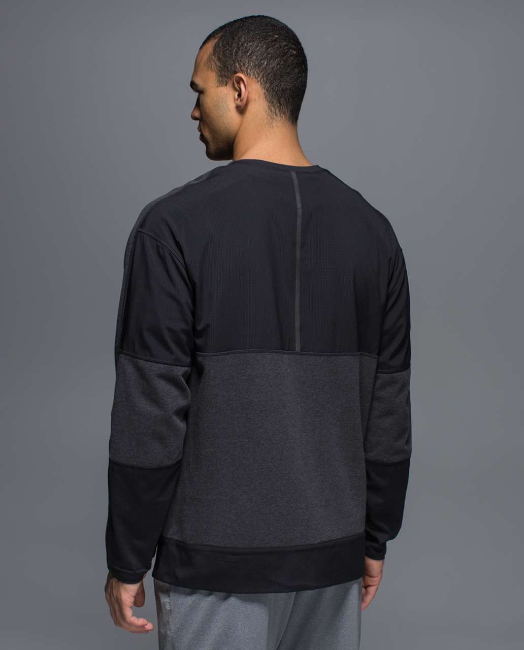 Lululemon Synth Crew - Heathered Black / Black