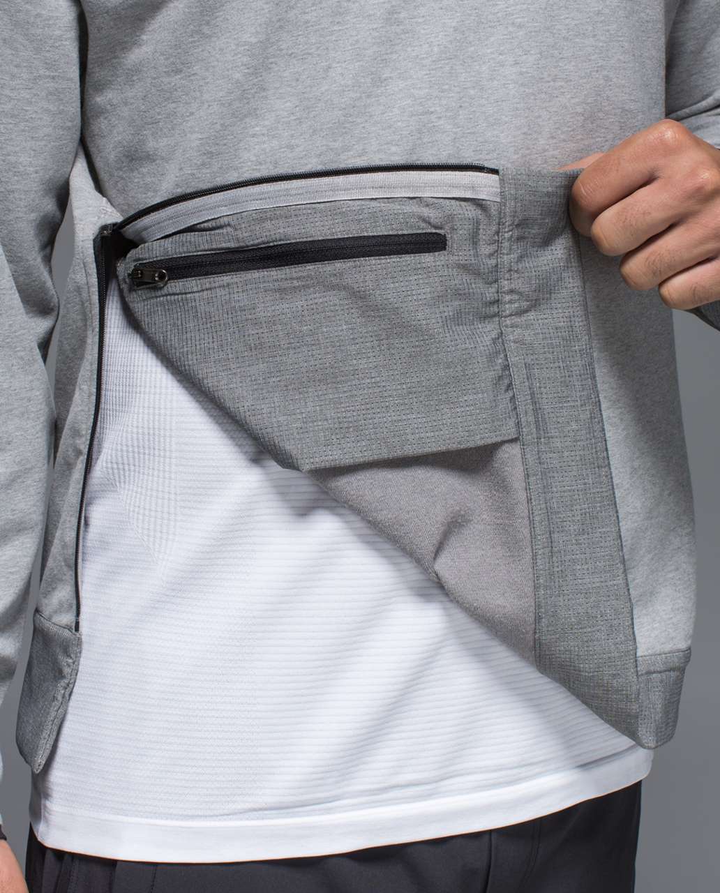 Lululemon Synth Crew - Heathered Medium Grey / Heathered Greyt