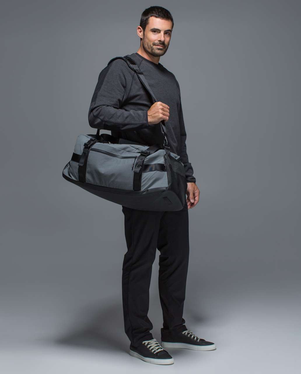 Lululemon Daily Sweat Duffel - Slate / Black