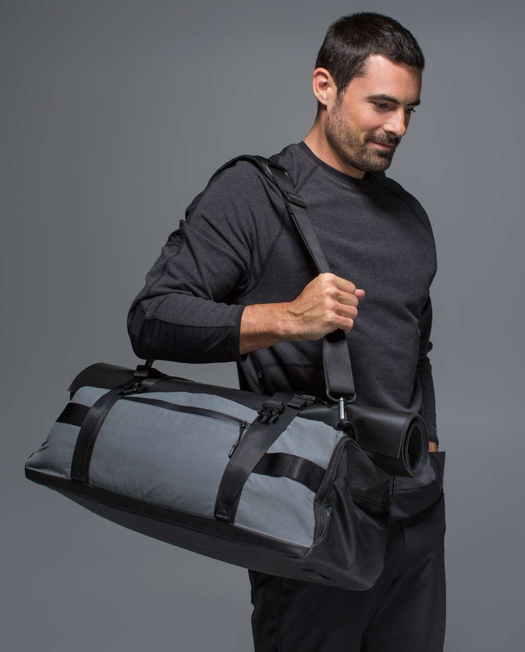 Lululemon Daily Sweat Duffel - Slate / Black